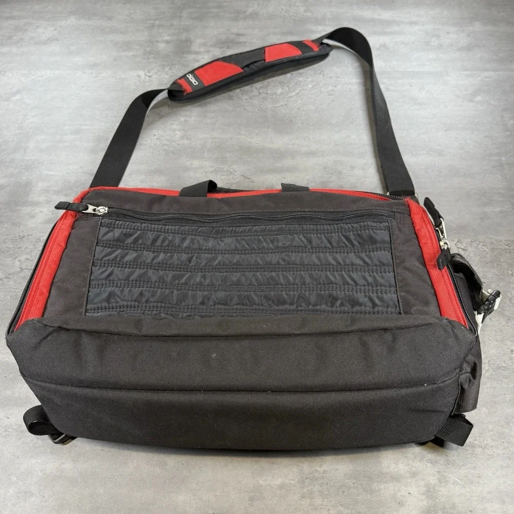 Vintage OGIO Laptop Messenger Bag Black Red Commuter Y2K Cyber Tech‎ Satchel